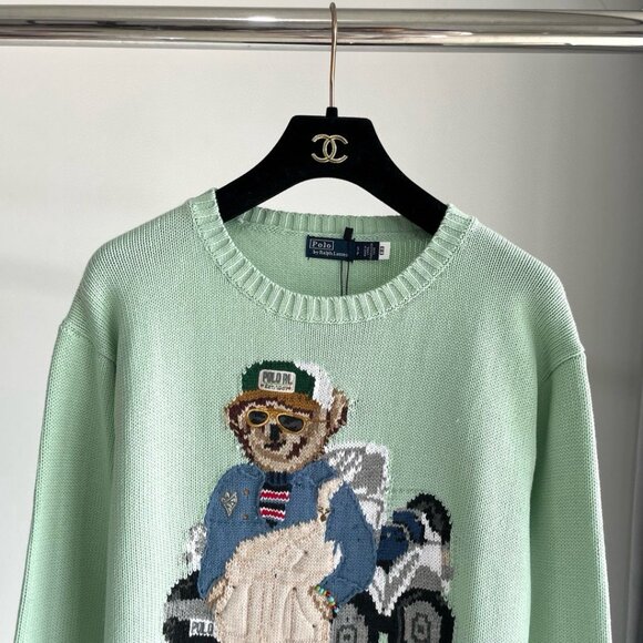 Polo by Ralph Light green tractor-shaped bear sweater - Picture 3 of 8